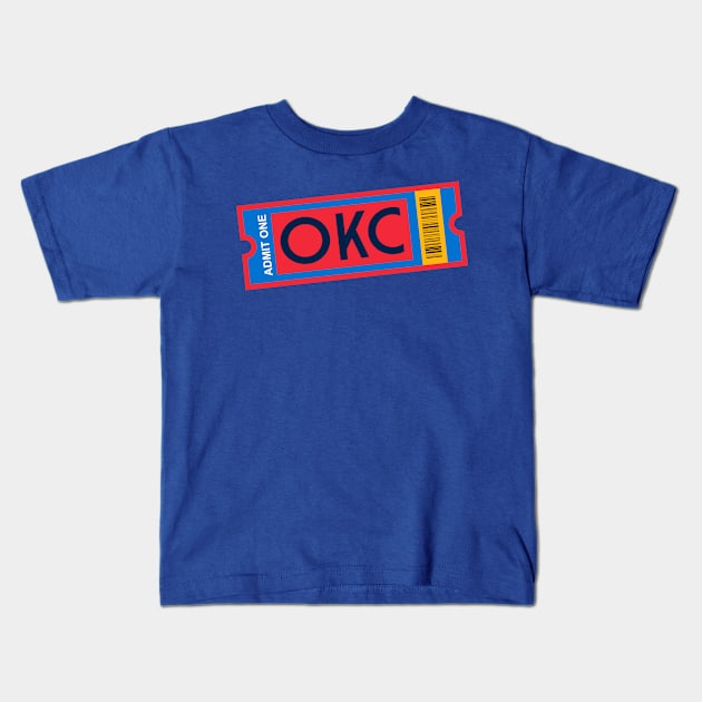 OKC Ticket Kids T-Shirt by CasualGraphic